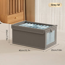 Load image into Gallery viewer, Foldable Clothing Storage Bag Organizer Qxford Storage Bin with Lid Seasonal Clothes Rotation Storage Moving House Packing Wardrobe Storage