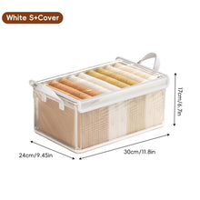 Load image into Gallery viewer, Foldable Clothing Storage Bag Organizer Storage Bin with Lid Seasonal Clothes Rotation Storage Moving House Packing Wardrobe Storage