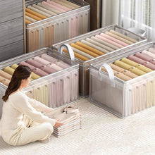 Load image into Gallery viewer, Foldable Clothing Storage Bag Organizer Storage Bin with Lid Seasonal Clothes Rotation Storage Moving House Packing Wardrobe Storage
