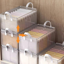 Load image into Gallery viewer, Foldable Clothing Storage Bag Organizer Storage Bin with Lid Seasonal Clothes Rotation Storage Moving House Packing Wardrobe Storage