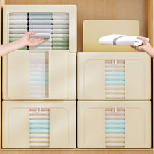 Load image into Gallery viewer, Large Capacity Clothing Organizer Foldable Visible Oxford Fabric Seasonal Clothes Wardrobe Rotation House Packing Storage