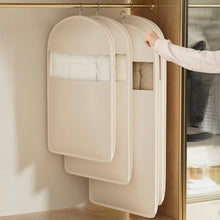 Load image into Gallery viewer, Hanging Clothes Storage Bag with Zipper Dustproof Garment Organizer Transparent Window Double Zipper XL Size for Suits Winter Coat Storage