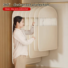 Load image into Gallery viewer, Hanging Clothes Storage Bag with Zipper Dustproof Garment Organizer Transparent Window Double Zipper XL Size for Suits Winter Coat Storage