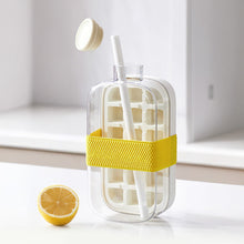 Load image into Gallery viewer, 2in1 Silicone Ice Cube Mold With Straw Water Cup Kettle Ice Cube Tray Pressing Mould Ice Drink Bottle Freezer Creative Outdoor Beverage Cup
