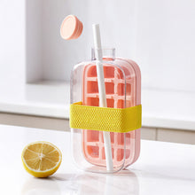 Load image into Gallery viewer, 2in1 Silicone Ice Cube Mold With Straw Water Cup Kettle Ice Cube Tray Pressing Mould Ice Drink Bottle Freezer Creative Outdoor Beverage Cup