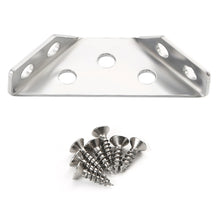 Load image into Gallery viewer, Corner Brackets Stainless Steel 3-Sided Furniture Corner Brace with Screw Multi-Functional Reinforcement Bracket for Tables Shelves Cabinet