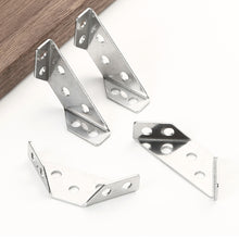 Load image into Gallery viewer, Corner Brackets Stainless Steel 3-Sided Furniture Corner Brace with Screw Multi-Functional Reinforcement Bracket for Tables Shelves Cabinet