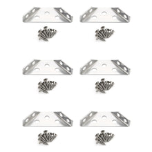 Load image into Gallery viewer, Corner Brackets Stainless Steel 3-Sided Furniture Corner Brace with Screw Multi-Functional Reinforcement Bracket for Tables Shelves Cabinet