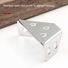 Load image into Gallery viewer, Corner Brackets Stainless Steel 3-Sided Furniture Corner Brace with Screw Multi-Functional Reinforcement Bracket for Tables Shelves Cabinet