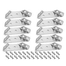 Load image into Gallery viewer, Corner Brackets Stainless Steel 3-Sided Furniture Corner Brace with Screw Multi-Functional Reinforcement Bracket for Tables Shelves Cabinet