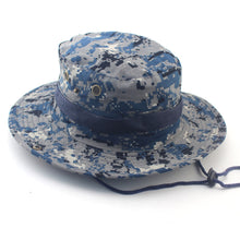 Load image into Gallery viewer, Camouflage Boonie Hat with Adjustable Brim Men Tactical Bucket Sun Caps Suitable For Outdoor Adventure Mountaineering Fishing