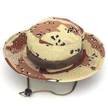 Load image into Gallery viewer, Camouflage Boonie Hat with Adjustable Brim Men Tactical Bucket Sun Caps Suitable For Outdoor Adventure Mountaineering Fishing