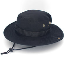 Load image into Gallery viewer, Camouflage Boonie Hat with Adjustable Brim Men Tactical Bucket Sun Caps Suitable For Outdoor Adventure Mountaineering Fishing