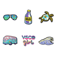 Load image into Gallery viewer, 19Pcs Summer Vacation Style Shoe Charms DIY Accessories PVC Detachable Buckle Garden Shoes Accessories Festival Gift