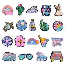 Load image into Gallery viewer, 19Pcs Summer Vacation Style Shoe Charms DIY Accessories PVC Detachable Buckle Garden Shoes Accessories Festival Gift