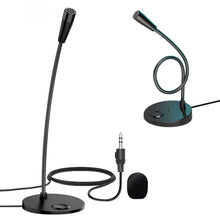 Load image into Gallery viewer, Microphone Studio Speech Speakers USB/3.5mm Jack Plug Wired Microphones For PC Computer Laptop Notebook Loud Speaker