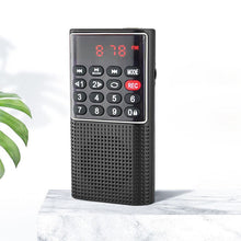 Load image into Gallery viewer, Mini Portable Pocket FM Radio Number key Handheld MP3 Walkman Radios with Recorder Rechargeable Battery For Walkman Go Hiking