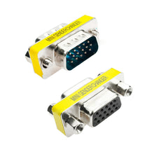 Load image into Gallery viewer, MINI DB15 15Pin Female/Female/Male Gender Changer VGA Plug connector Adapter D-Sub RS232 Serial Plug Connector