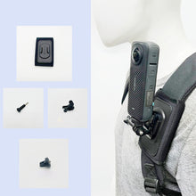 Load image into Gallery viewer, 360 Rotation Bag Backpack Shoulder Strap Mount Holder for GoPro Hero 13 12 11 10 9 DJI Action 5 Pro 4 Insta360 X4 X3 Holders