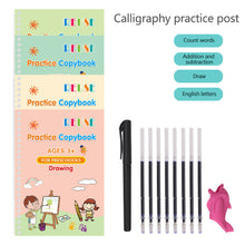 Load image into Gallery viewer, Reusable Copybook Drawing Books for Children Montessori Pen Control Training Writing Sticker Learning Educational Tool Kids Gift