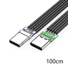 Load image into Gallery viewer, Flexible Flat Silicone USB C to USB C Cable Left/Right Angled for Camera Phones 65W Fast Charging 2.0 Data Transfer