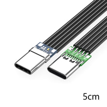 Load image into Gallery viewer, Flexible Flat Silicone USB C to USB C Cable Left/Right Angled for Camera Phones 65W Fast Charging 2.0 Data Transfer