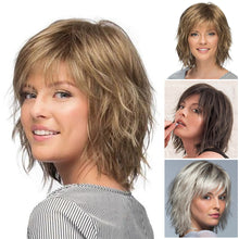 Load image into Gallery viewer, Gradient Wig Women Natural Lightweight Breathable Cool White Hair Head Invisible Seamless Fluffy Simulated Wig