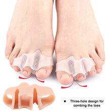 Load image into Gallery viewer, 1 pair Three Hole Flip Flops Toe Splitters Slippers Sandals Foot Pads Thickened Footrest Shock-absorbing Massage Separator