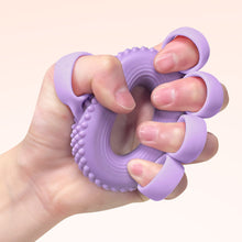 Load image into Gallery viewer, 1PC Silicone Finger Grip Strengthener Five-Hole Design Rehabilitation Training Grip Strength Loop Decompression Tool