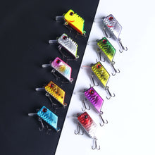 Load image into Gallery viewer, 1PC 4.5CM/7G Lure Cube Fake Bait Rockin' Micro Crankbait Floating Minnow Long Casting Wide Tongue Plate