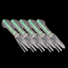Load image into Gallery viewer, 5PCS 10.5CM/8G Lure Bionic Luminous Squid Soft Bait Hollow Tubular Sea Fishing Octopus Bait