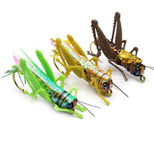 Load image into Gallery viewer, 1PC Bionic Locust Grasshopper Fly Hook Lure Insect Floating Artificial Bait Fishing Gear Accessories