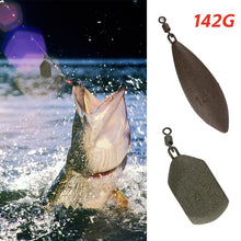 Load image into Gallery viewer, 1PC 142G Ouli Fishing Fishing Lead Pendant With Rotating Ring Anti-Hanging Bottom Anti-Winding Lancet Square Lead Pendant