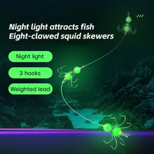 Load image into Gallery viewer, Luminous Squid Octopus Hook Fishing Set With Lead Heavy Umbrella-Shaped Hook Fishing Gear Accessories