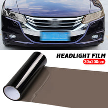 Load image into Gallery viewer, 30x200cm Car PVC Film Tint Headlight Taillight Wrap Cover Film Foil Sticker Cover Armored Film Gloss Transparent Light Black Smoke