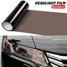 Load image into Gallery viewer, 30x200cm Car PVC Film Tint Headlight Taillight Wrap Cover Film Foil Sticker Cover Armored Film Gloss Transparent Light Black Smoke