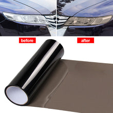 Load image into Gallery viewer, 30x200cm Car PVC Film Tint Headlight Taillight Wrap Cover Film Foil Sticker Cover Armored Film Gloss Transparent Light Black Smoke