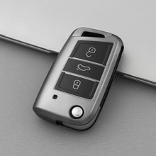 Load image into Gallery viewer, TPU Car Flip Key Case Cover Shell Fob For VW Volkswagen Golf 7 MK7 Tiguan MK2 for Seat Ateca Leon FR Ibiza Skoda Octavia Kodiaq