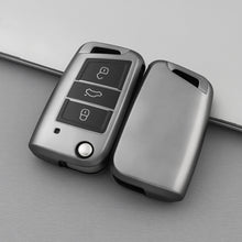 Load image into Gallery viewer, TPU Car Flip Key Case Cover Shell Fob For VW Volkswagen Golf 7 MK7 Tiguan MK2 for Seat Ateca Leon FR Ibiza Skoda Octavia Kodiaq