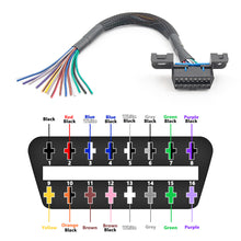 Load image into Gallery viewer, 10cm/30cm 16pin J1962F OBD2 Extension Cable Male line to Female Automotive for Car Diagnostic auto Tool OBD 2 Connector 