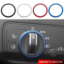 Load image into Gallery viewer, Car Headlight Control Switch Knob Decorative Ring Trim Frame Styling Sticker Auto Interior Accessories For Audi A3 Q2L