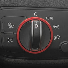 Load image into Gallery viewer, Car Headlight Control Switch Knob Decorative Ring Trim Frame Styling Sticker Auto Interior Accessories For Audi A3 Q2L