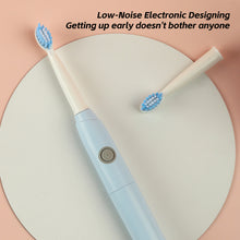 Load image into Gallery viewer, Smart Sonic Electric Toothbrush Low noise Batteries with 2 Replaceable Brush Heads 2 Min Smart Timer Portable for Travel