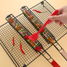 Load image into Gallery viewer, Barbecue Cage With Wooden Handle Camping Meat and Vegetable BBQ Net Rack Outdoor Camping Picnic Barbecue Tools Family Party Gift
