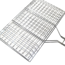 Load image into Gallery viewer, BBQ Clip Grill Basket with Handle Heat-Resistant Foldable Rotating Grill Tray for Chicken Wings Vegetables Shrimp Cooking Accessories