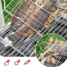 Load image into Gallery viewer, BBQ Clip Grill Basket with Handle Heat-Resistant Foldable Rotating Grill Tray for Chicken Wings Vegetables Shrimp Cooking Accessories
