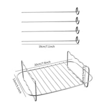 Load image into Gallery viewer, Stainless Steel Steamer Rack for Oven Air fryer Dishwasher-Safe & Stackable Air Fryer Accessories Stackable Rack for Jerky/Fruits Dehydrating/BBQ