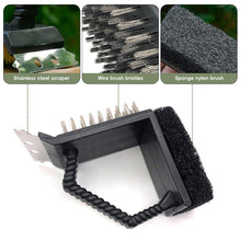 Load image into Gallery viewer, 3-IN-1 BBQ Steel Wire Brush Heavy-Duty Grill Scraper Brush Durable Cooking Cleaning Tool Outdoor Home BBQ Kitchen Accessories