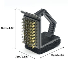 Load image into Gallery viewer, 3-IN-1 BBQ Steel Wire Brush Heavy-Duty Grill Scraper Brush Durable Cooking Cleaning Tool Outdoor Home BBQ Kitchen Accessories