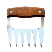 Load image into Gallery viewer, Kitchen Claw BBQ Meat Separator Shredder with Wooden Handle Manual Meat Clamp Roasting Fork Turkey Chicken Kitchen Gadgets Tool